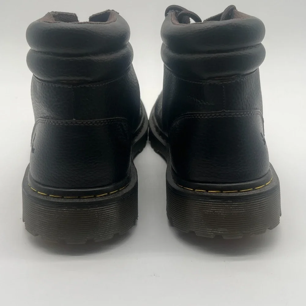 Dr. Martens Kelvins Mid Top Black Leather Boots Men's Size 13 UK 12 EU 47